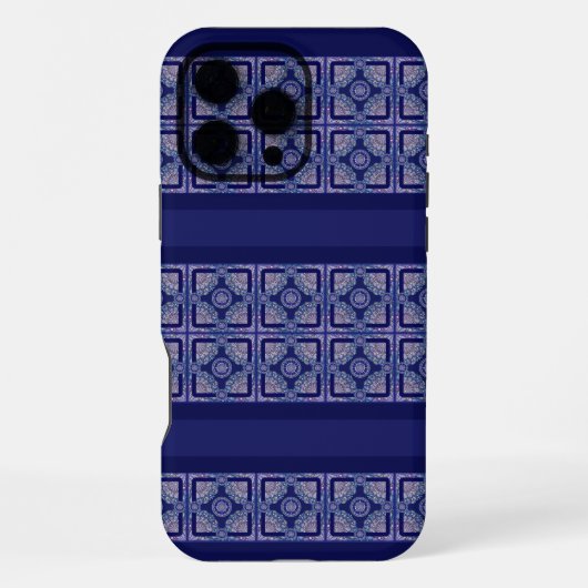 Coque iPhone 16 Pro Max Rosace bleue (Verso)