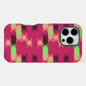 Coque iPhone 16 Pro Max rose et vert géométrique (Verso Horizontal)