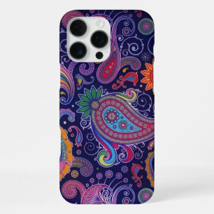 Coque iPhone 16 Pro Max Rose Violet Paisley
