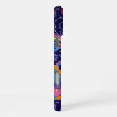 Coque iPhone 16 Pro Max Rose Violet Paisley (Côté droit)
