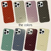 Coque iPhone 16 Pro Max Rose Violet Personnalisé Monogramme Micro Points