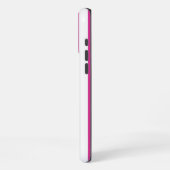 Coque iPhone 16 Pro Max Roses Chauds et Rayures Blanches (Côté gauche)