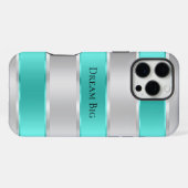 Coque iPhone 16 Pro Max Ruban à menthe chic Glam (Verso Horizontal)