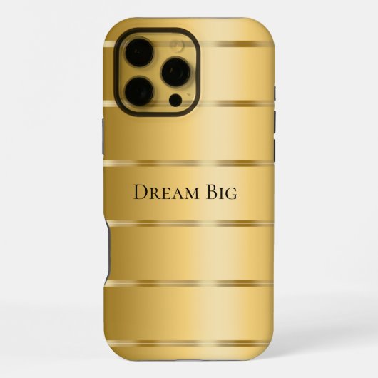 Coque iPhone 16 Pro Max Ruban Glam Gold  (Verso)