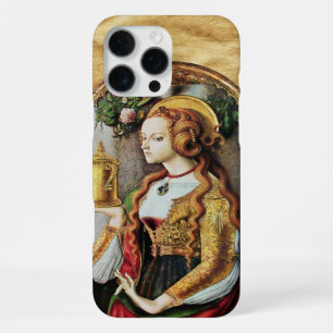 Coque iPhone 16 Pro Max SAINTE MARIE-MADELEINE Parchemin Rubis Monogramme