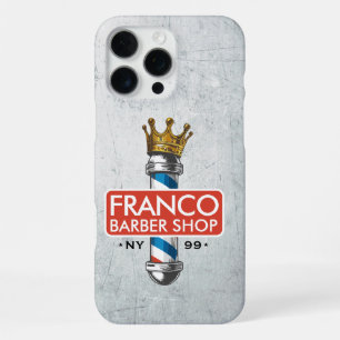 Coque iPhone 16 Pro Max Salon de coiffure Barber Hair Shop King Crown Barb
