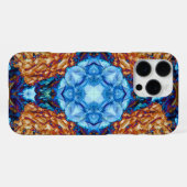 Coque iPhone 16 Pro Max Sapin BlueGold (Verso Horizontal)