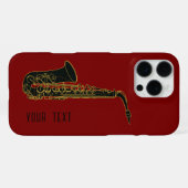 Coque iPhone 16 Pro Max Saxophone - Personnalisable (Verso Horizontal)