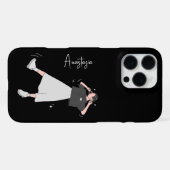 Coque iPhone 16 Pro Max "Say Cheese" Aesthétique fille personnalisable (Verso Horizontal)