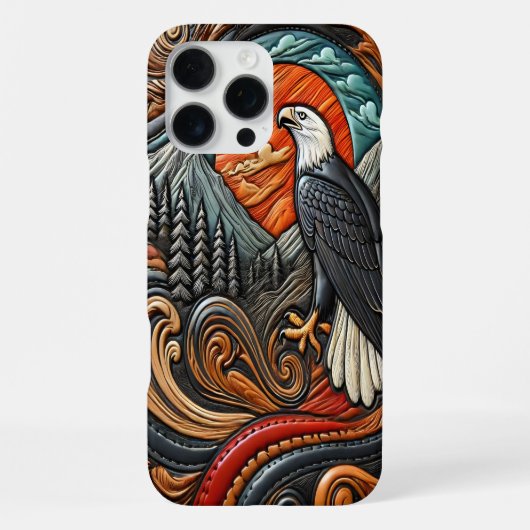 Coque iPhone 16 Pro Max Scène de nature Bold Eagle (Verso)