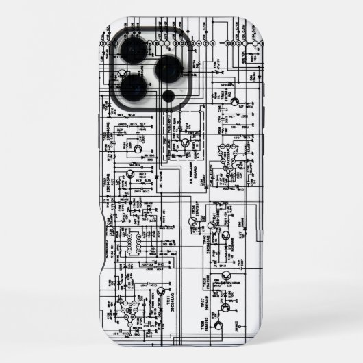 Coque iPhone 16 Pro Max Schéma de circuit imprimé de carte de circuit élec (Verso)