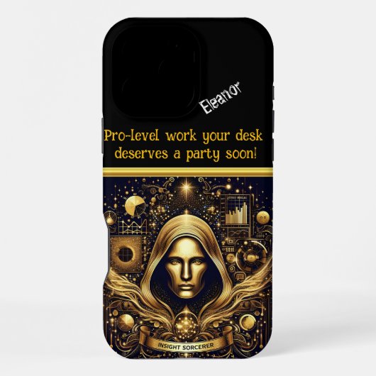 Coque iPhone 16 Pro Max Scientifique des données créatif explorant des inf (Verso)