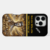 Coque iPhone 16 Pro Max Scientifique des données dévoilant des information (Verso Horizontal)