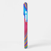 Coque iPhone 16 Pro Max Sentiment d'été, Arc-en-ciel abstrait 3D (Côté gauche)