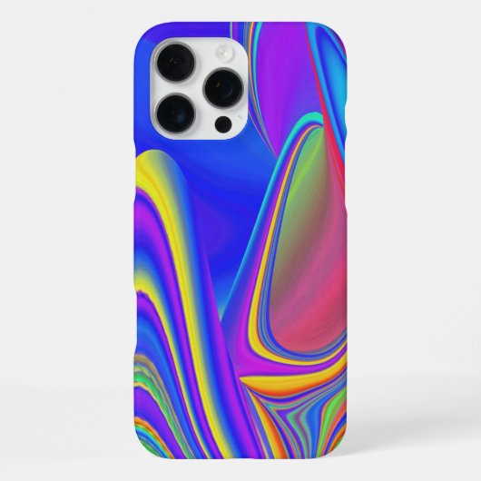 Coque iPhone 16 Pro Max Sentiment d'été, Arc-en-ciel abstrait 3D (Verso)