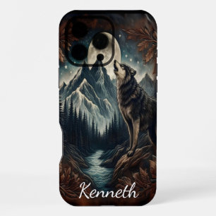 Coque iPhone 16 Pro Max Sérénade au clair de lune du loup