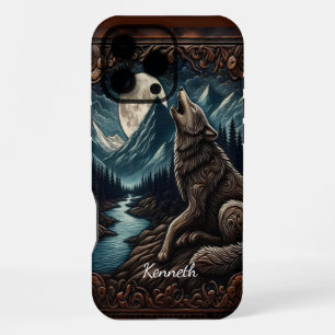 Coque iPhone 16 Pro Max Sérénade au clair de lune du loup