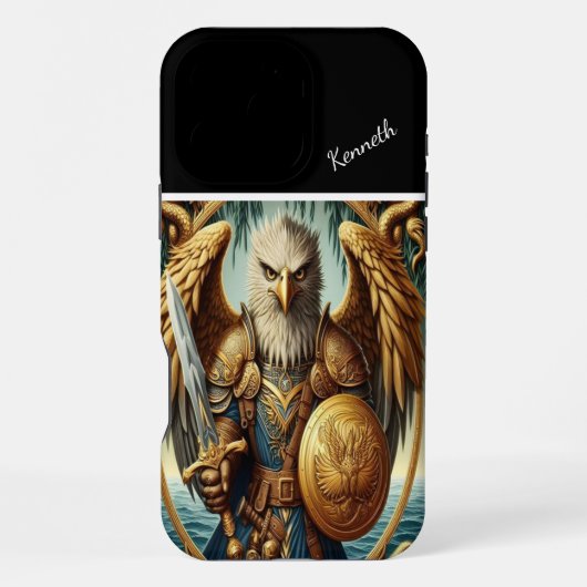 Coque iPhone 16 Pro Max Serment d'aigle chevalier (Verso)