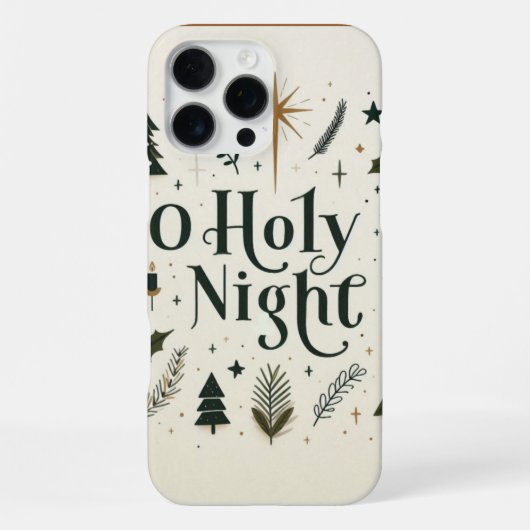Coque iPhone 16 Pro Max Simple Noël Ô Nuit Sainte (Verso)