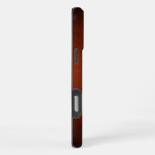 Coque iPhone 16 Pro Max Simulated Natural Dark Red Brown Leather iPhone (Côté droit)
