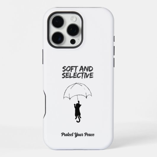Coque iPhone 16 Pro Max Soft and Selective – Custom Text Cat iPhone Case (Verso)