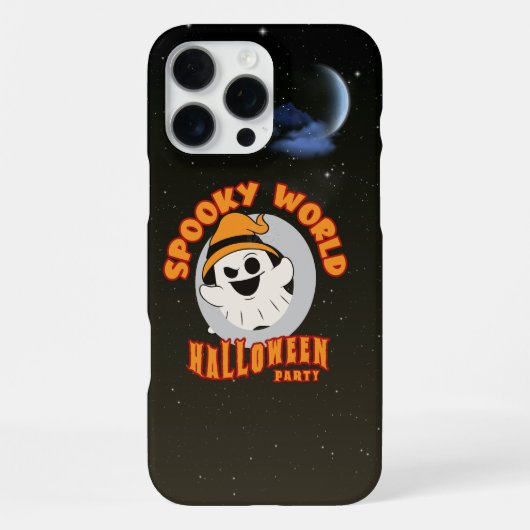 Coque iPhone 16 Pro Max Soirée Halloween de Spooky World | (Verso)
