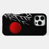 Coque iPhone 16 Pro Max Soleil rouge noir blanc zen (Verso Horizontal)