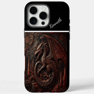 Coque iPhone 16 Pro Max Sommet de montagne du dragon sculpté
