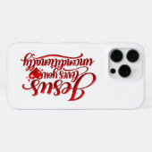 Coque iPhone 16 Pro Max Son amour est inconditionnel (Verso Horizontal)
