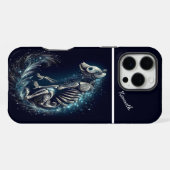 Coque iPhone 16 Pro Max Squelette canin Starlight (Verso Horizontal)