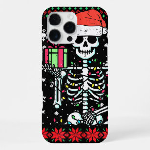Coque iPhone 16 Pro Max Squelette de Noël Je préfère Halloween Xmas laid
