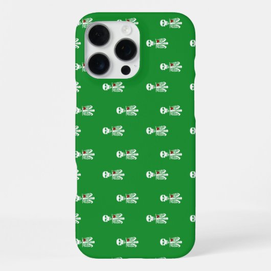 Coque iPhone 16 Pro Max squelette fond vert (Verso)