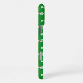 Coque iPhone 16 Pro Max squelette fond vert (Côté droit)