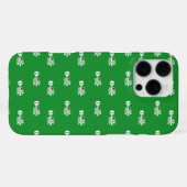 Coque iPhone 16 Pro Max squelette fond vert (Verso Horizontal)
