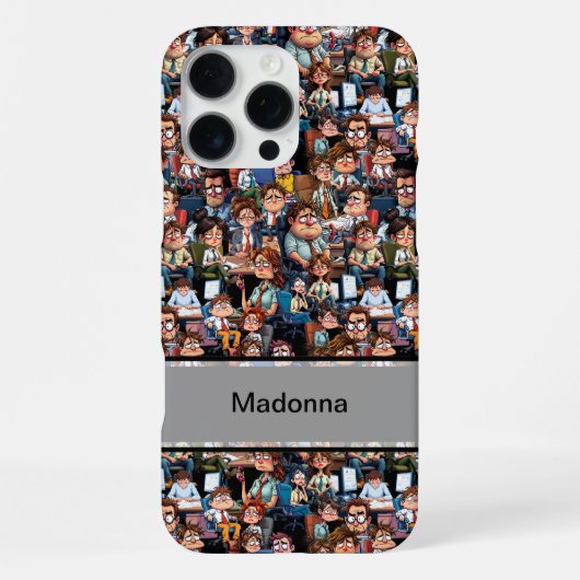 Coque iPhone 16 Pro Max Stress au travail noir (Verso)