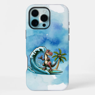 Coque iPhone 16 Pro Max Surfer dinosaure tropical
