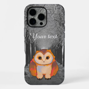 Coque iPhone 16 Pro Max Sweet owl, hivernal