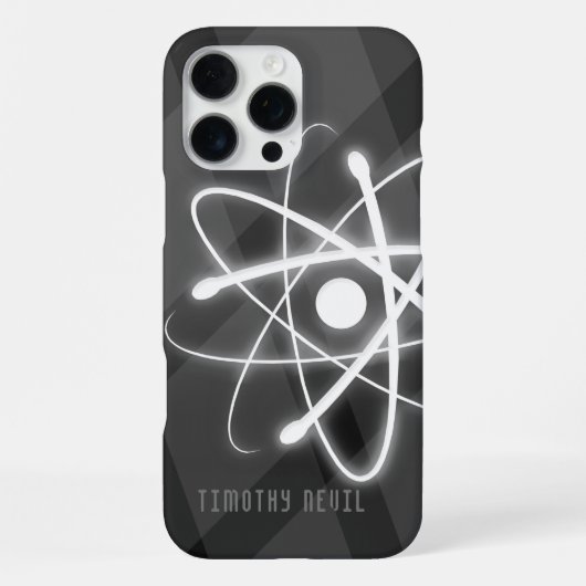 Coque iPhone 16 Pro Max Symbole d'Atom | Règles scientifiques (Verso)