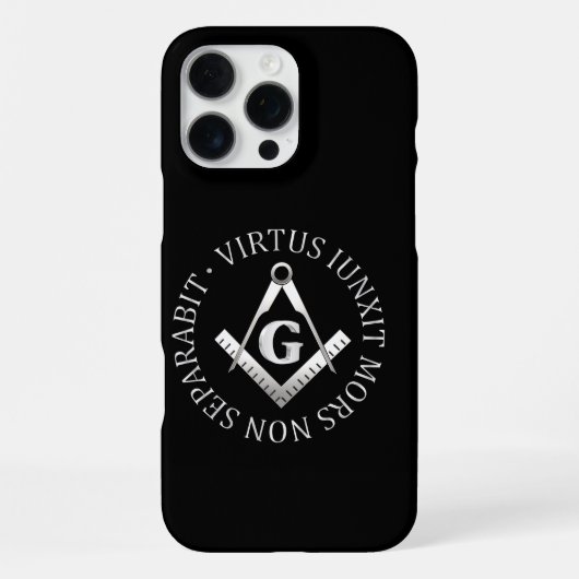 Coque iPhone 16 Pro Max Symbole franc-maçonnerie (Verso)