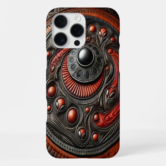 Coque iPhone 16 Pro Max Symboles Aliens complexes découverts (Verso)