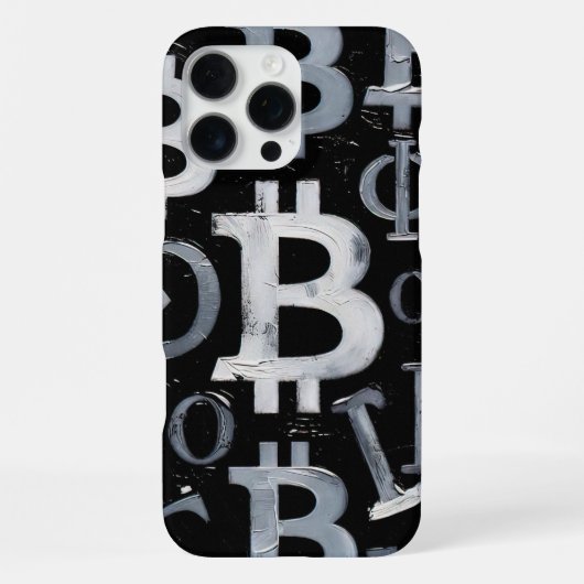 Coque iPhone 16 Pro Max Symboles de Bitcoin (Style : 1) (Verso)