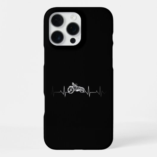 Coque iPhone 16 Pro Max T-shirt Coeur Moto - J'aime mon Motorcyl (Verso)