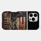 Coque iPhone 16 Pro Max Tableau du ranch américain du cheval (Verso Horizontal)