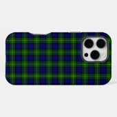 Coque iPhone 16 Pro Max tartan Gordon bleu vert carreau (Verso Horizontal)