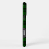 Coque iPhone 16 Pro Max Tartan Graham vert carreaux noirs (Côté droit)
