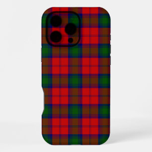 Coque iPhone 16 Pro Max Tartan Lindsay rouge vert carreaux