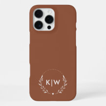 Terre cuite et Blanc | Monogramme Initiales Modern