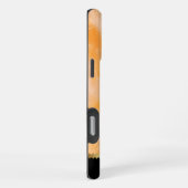 Coque iPhone 16 Pro Max Texture de marbre orange chaud élégant (Côté droit)