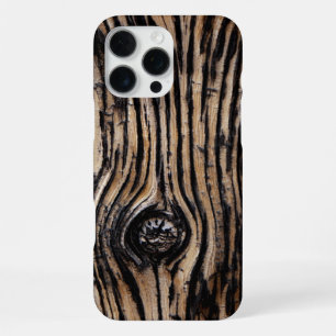 Coque iPhone 16 Pro Max Texture d'écorce d'arbre brûlée