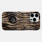 Coque iPhone 16 Pro Max Texture d'écorce d'arbre brûlée (Verso Horizontal)